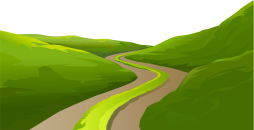 Cool Road and Green Hills Clipart