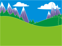 Green Hills and Purple Mountains Clipart