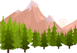 Hill, landforms, Mountain, Trees Clipart