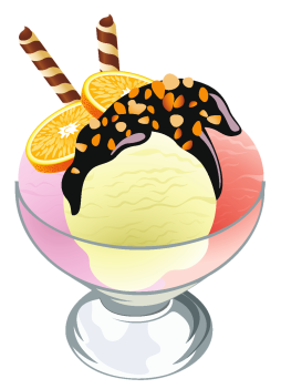 Clip Art ice Cream Sundae free download Transparent