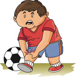 injury while playing ball Clipart