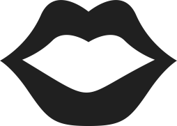 Smiling Lips Png, Lips Clipart Black and White