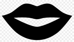 Lips Black and White Png free download