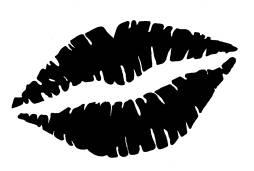 Drawing Lips Clipart Black and White Transparent Background
