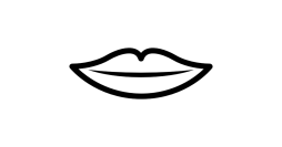 Cute Png Lips Clipart Black and White