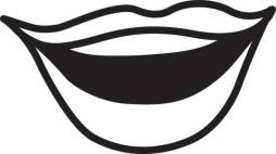 Awesome funny Lips Clipart Black and White Transparent