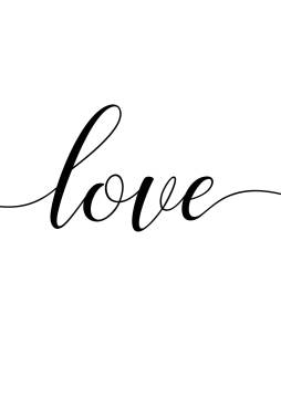 The word Love in Cursive Clipart Transparent Png