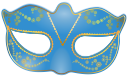 Mask Png, Blue Carnival Girl Mask Clipart