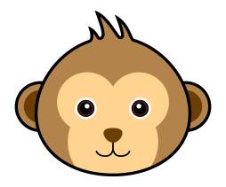 Free Baby Monkey face Vector Graphics