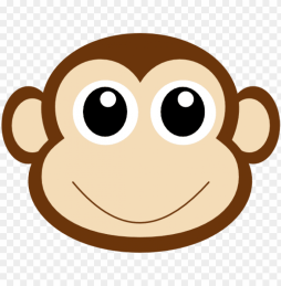 Cute Monkey face Clipart for Download