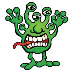 Green Monster Silly Clipart Transparent