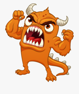 Free Orange Monster Angry Clipart