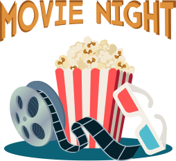 Movie Night Clipart, Popcorn