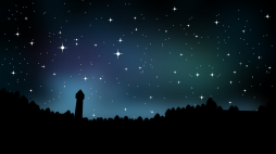 free Night Landscape Background Clipart