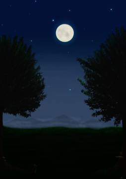 Awesome Night Nature Scenery Background Clipart