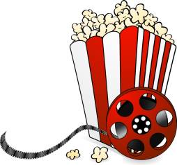 Popcorn and Night movie Clipart