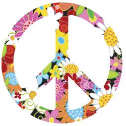 Floral Peace Clipart, Peace Sign Picture