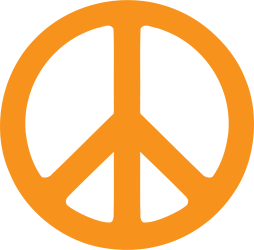 Most Popular Orange Peace Sign Clipart