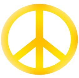 Yellow Peace Sign Clipart Transparent Png