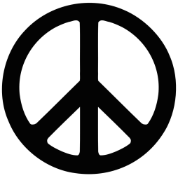 Amazing Black Clipart of Peace Sign