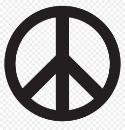 Best Black Peace Sign Clipart Transparent Png