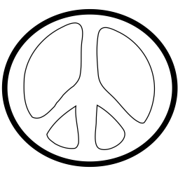 Best Peace Sign Clipart Black and White Transparent