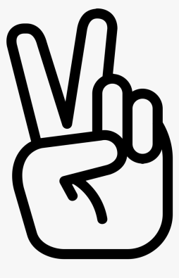 Download High-Quality Black and White Peace Sign Clipart for Free