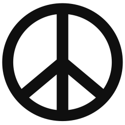 Peace Sign Clipart Black Png
