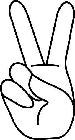 High quality Peace Sign Clipart Black and White free