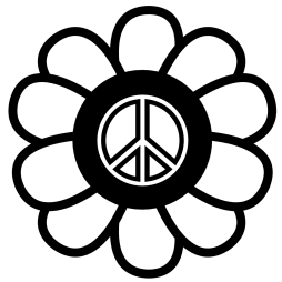 Best free Peace Sign Black White Png
