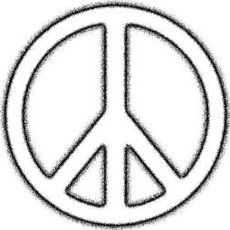 Transform Your Designs with Beautiful Black and White Peace Sign Clipart