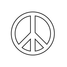 The Most Beautiful Peace Sign Clipart Black White