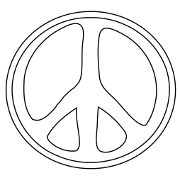 Free Black and White Peace Sign Clipart Download Now