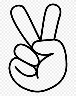 Peace Sign Clipart Black and White