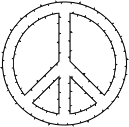 Awesome Peace Sign Clipart Black and White