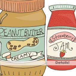 Most Popular Cartoon Peanut Butter and Jelly Clipart Transparent Background