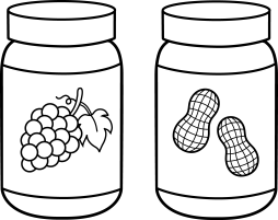 Black and White Peanut Butter and Jelly Transparent Png