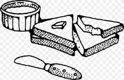 Black White Peanut Butter and Jelly Clipart