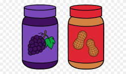 Purple Peanut Butter and Red Jelly Clipart