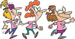 Awesome People Running Group Clipart