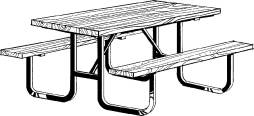 Picnic Tables Clip Art for Picnic Themed Designs