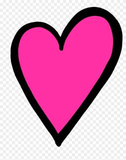 Pink and Black Heart Clipart Transparent