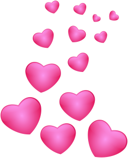 Super Pink Hearts Clipart download