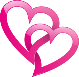 Two Pink Heart image Clipart Png