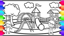 Cool Playground Clipart colors, Black and White