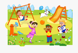 Kids at the Playground Clipart Png