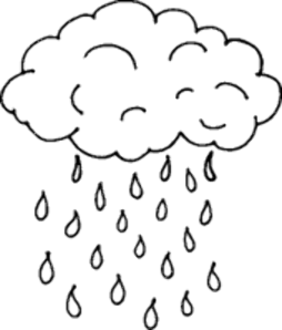 Best free Clip Art of Rain Cloud Png Black and White