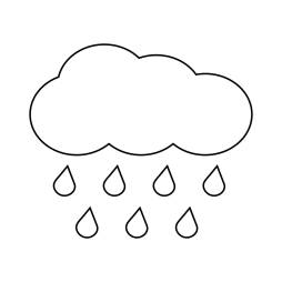 Vector Rain Cloud Clipart Black and White Download