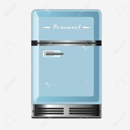 Refrigerator Blue Clipart, Fridge Transparent Png