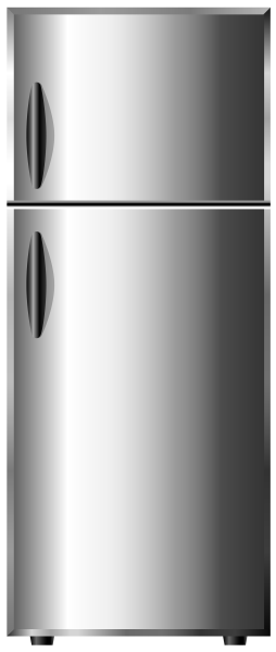 Silver Refrigerator, Fridge, image, Clipart
